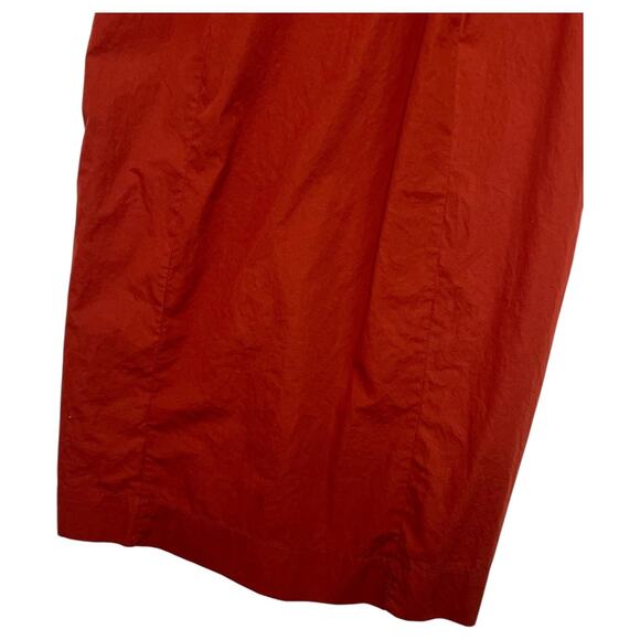 Free People Skirt Womens Medium Orange Midi Button Front Tie Boho Festival Chic - Picture 8 of 13